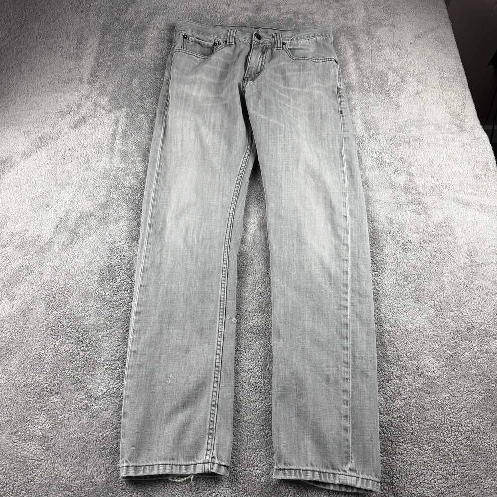 Levis 511 Skinny Slim Fit Jeans Mens 30x30‎ Gray Red Tab Low Rise